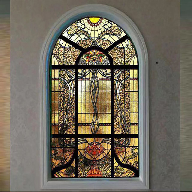 bespoke stained glass for interior wall divider