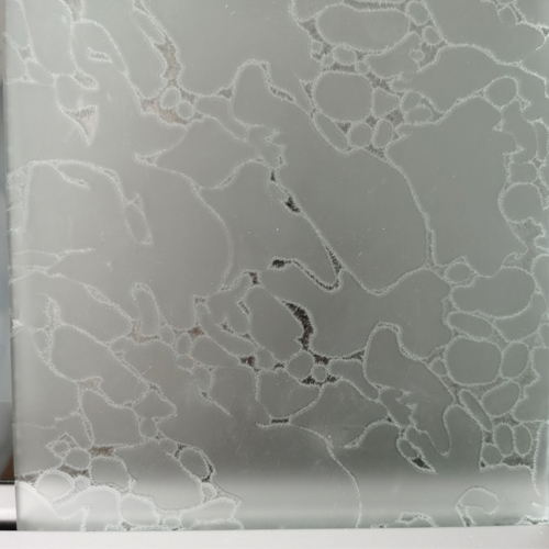 architectural acid etched glass pattern and texture