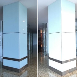 White Opaque Laminated Glass