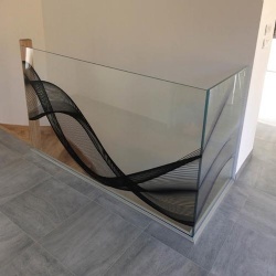 Glass railing toughened laminated glass
