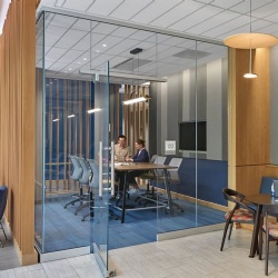 Glazing Partition with Swinging Door