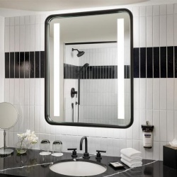 Metal Framed LED Lighted Vanity Mirror